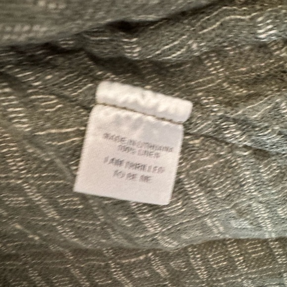 Flax Linen Short Sleeve Top Green Diamond Womens Size Small - Picture 4 of 9